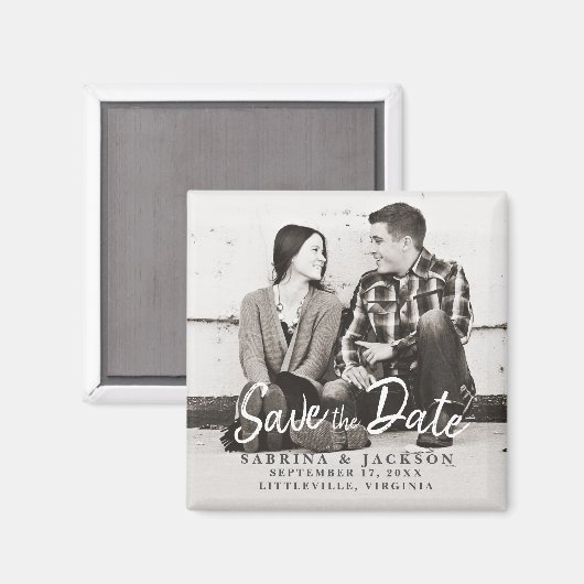 Zoete tijd foto - sla de datum op magneet (Voorkant / Achterkant)