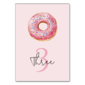 Zoete tijd pastel roze donut verjaardag kaart (Voorkant)