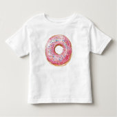 Zoete tijd pastel roze donut verjaardag kinder shirts (Voorkant)