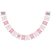 Zoete tijd pastel roze donut verjaardag vlaggetjes (Alle)