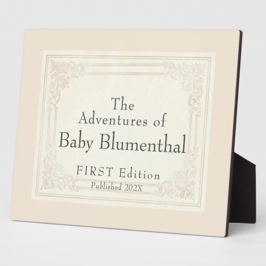 Zoete  titel Titel boek Aangepaste Baby Fotoplaat (Zijkant)