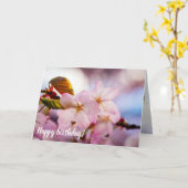 zoete torenbloesems met roze kleur en blauwe hemel kaart (Gele Bloem)