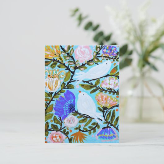 Zoete Tortelduifjes II Briefkaart (Staand voorkant)