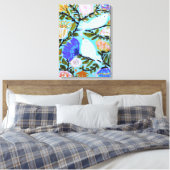 Zoete Tortelduifjes II Canvas Afdruk (Insitu (Slaapkamer))