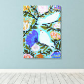 Zoete Tortelduifjes II Canvas Afdruk (Insitu (Houten vloer))