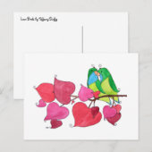 Zoete Tortelduifjes Illustratie Briefkaart (Voorkant / Achterkant)