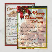 Zoete Traktatie Recept Kerst Groeten Feestdagenkaart (Voorkant / Achterkant)