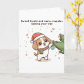 Zoete traktaties en warme knuffels onderweg kaart (Gele Bloem)