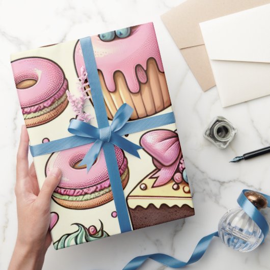 Zoete traktaties met bogen cadeaupapier (Geschenken)