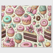 Zoete traktaties met bogen cadeaupapier (Vlak)