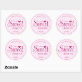 Zoete Treat Roze Bedankt Stickers (Vel)