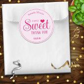 Zoete Treat Roze Bedankt Stickers