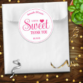 Zoete Treat Roze & Witte Bedankt Stickers