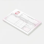 Zoete Treats Bakkerij Bon Factuur Post-it® Notes (Schuin)
