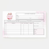 Zoete Treats Bakkerij Bon Factuur Post-it® Notes (Voorkant)