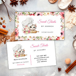 Zoete Treats Bakkerij Chef Kitten Visitekaartje