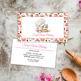 Zoete Treats Bakkerij Chef Kitten Visitekaartje