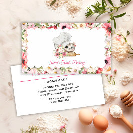 Zoete Treats Bakkerij Chef Kitten Visitekaartje