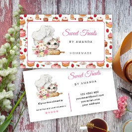 Zoete Treats Bakkerij Chef Kitten Visitekaartje