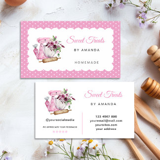 Zoete Treats Bakkerij Roze Visitekaartje