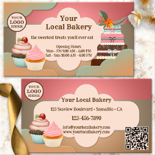 Zoete Treats Cupcake Bakkerij Visitekaartje