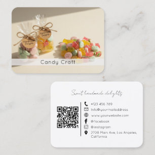 Zoete Treats Merk met QR-code Candy Visitekaartje