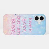 Zoete trendy glitter iPhone 16 hoesje (Achterkant horizontaal)