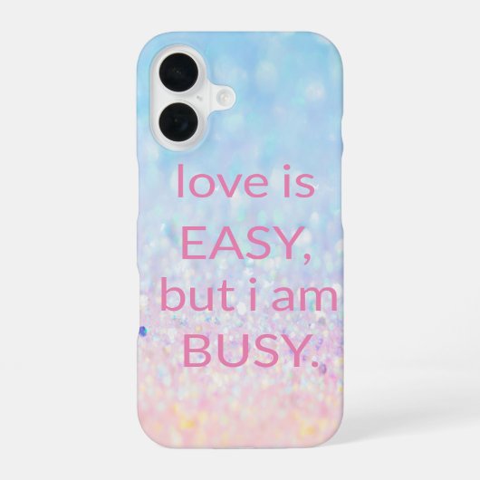 Zoete trendy glitter iPhone 16 hoesje (Achterkant)