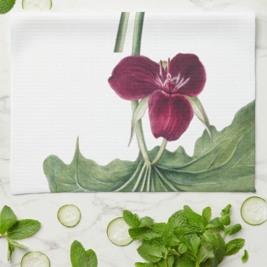 Zoete Trillium Botanical Theedoek (Gevouwen)