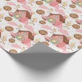 Zoete tuin patroon cadeaupapier (Hoek)