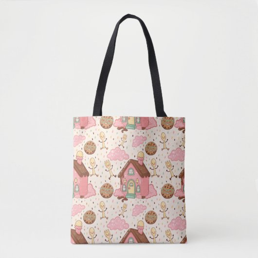 Zoete tuinpatroonontwerp tote bag (Voorkant)
