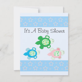 Zoete Turtle Baby Shower Kaart