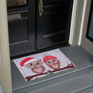 Zoete Uil in Kerstmis Deurmat