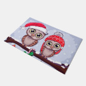 Zoete Uil in Kerstmis Deurmat (Schuin)