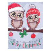 Zoete Uil in Kerstmis Tafelkleed (Voorkant)