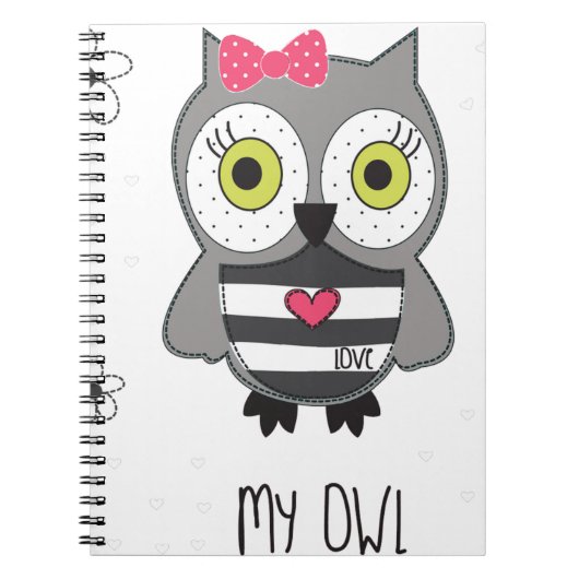 zoete uil notitieboek (Voorkant)