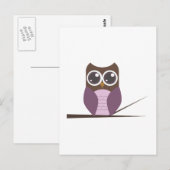 Zoete Uil op Tak Briefkaart (Voorkant / Achterkant)