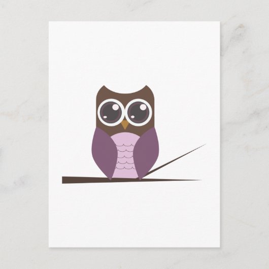Zoete Uil op Tak Briefkaart (Voorkant)