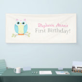 Zoete Uil Verjaardag Spandoek (Beurs)