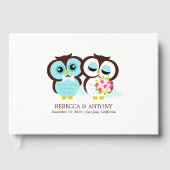 Zoete uilen bruiloft gastenboek (Voorkant)