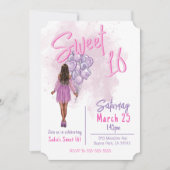Zoete uitnodiging 16 Birthday Party (Voorkant)