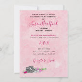 Zoete uitnodiging op 16e verjaardag van de Birthda (Achterkant)