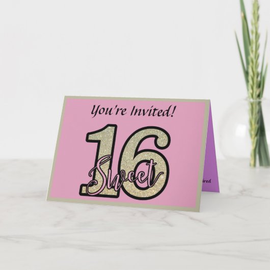 Zoete uitnodiging van 16 partijen past Birthday Pa (Voorkant)