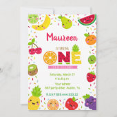 zoete uitnodiging van een jaar, fruitfeest (Voorkant)