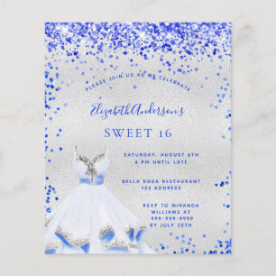 Zoete uitnodigingsflyer voor 16e verjaardagsfeest  flyer