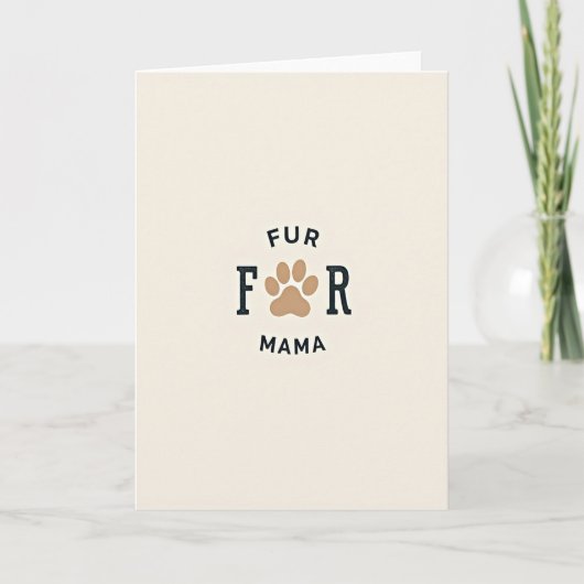 Zoete Vacht Mama Moederdag Kaart (Voorkant)