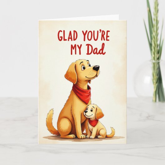 Zoete Vaderdag kaart voor honden (Voorkant)