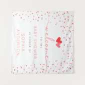 Zoete Valentijn Baby Shower Welkom Bord Wandkleed (Voorkant (horizontaal))