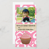 Zoete Valentijn Cupcake Kind Feestdagenkaart (Voorkant / Achterkant)