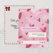 Zoete Valentijn  Feestdagenkaart (Voorkant / Achterkant)
